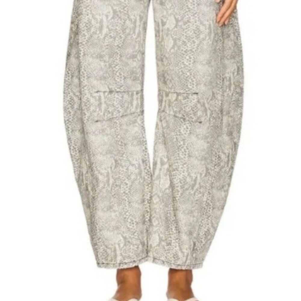 Free People WTF Good Luck Printed Barrel 27 NWOT